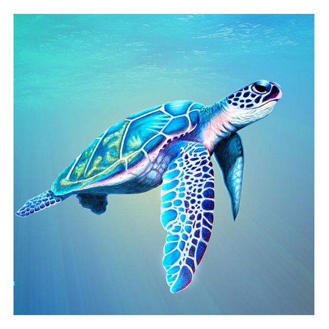 Diamond Painting Sea Turtle, Diamond Mosaic Turtle